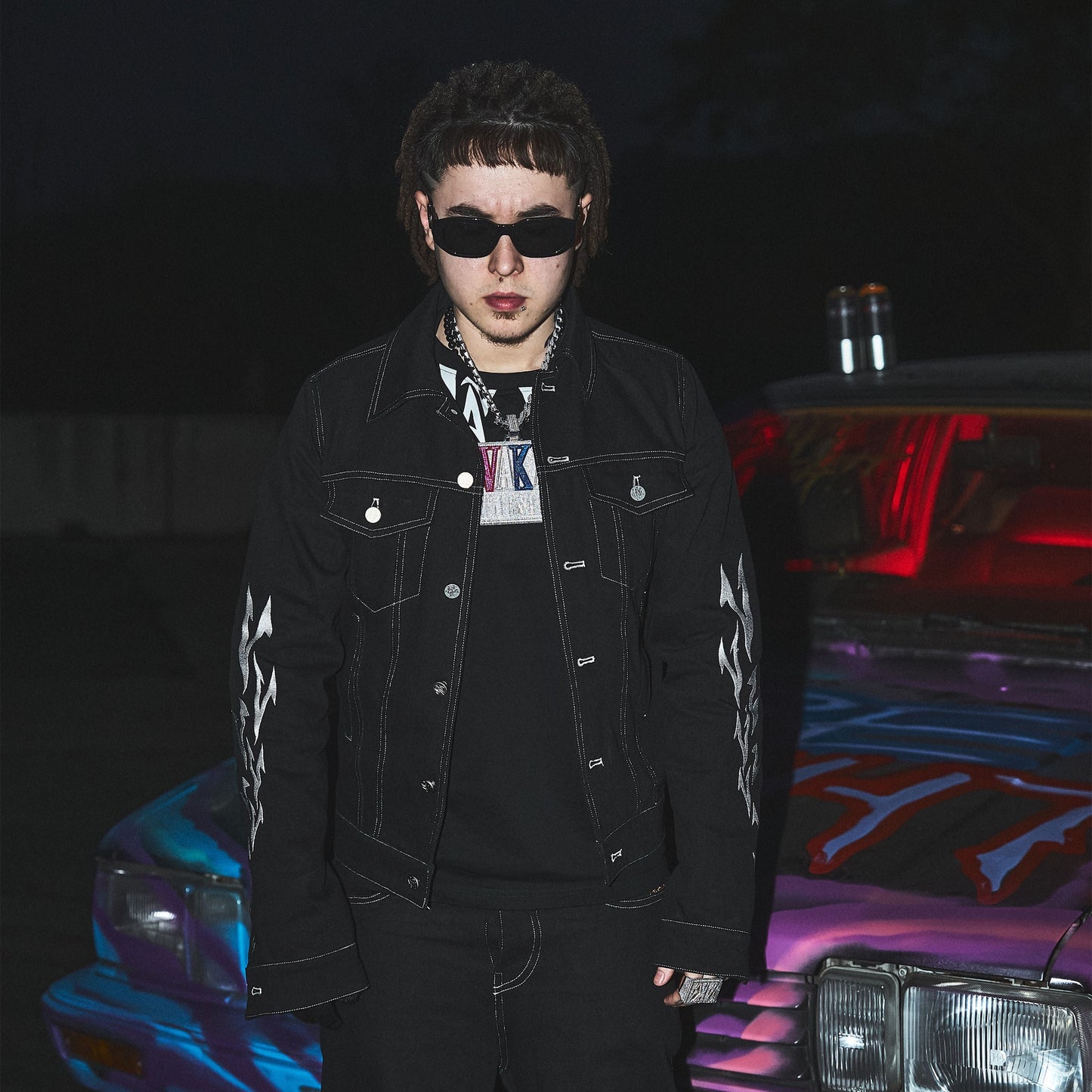 Deconstruction Embroidery Denim Jacket WN20999