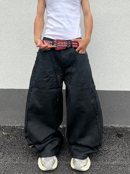 Front Seam Detail Baggy Pants WN24053