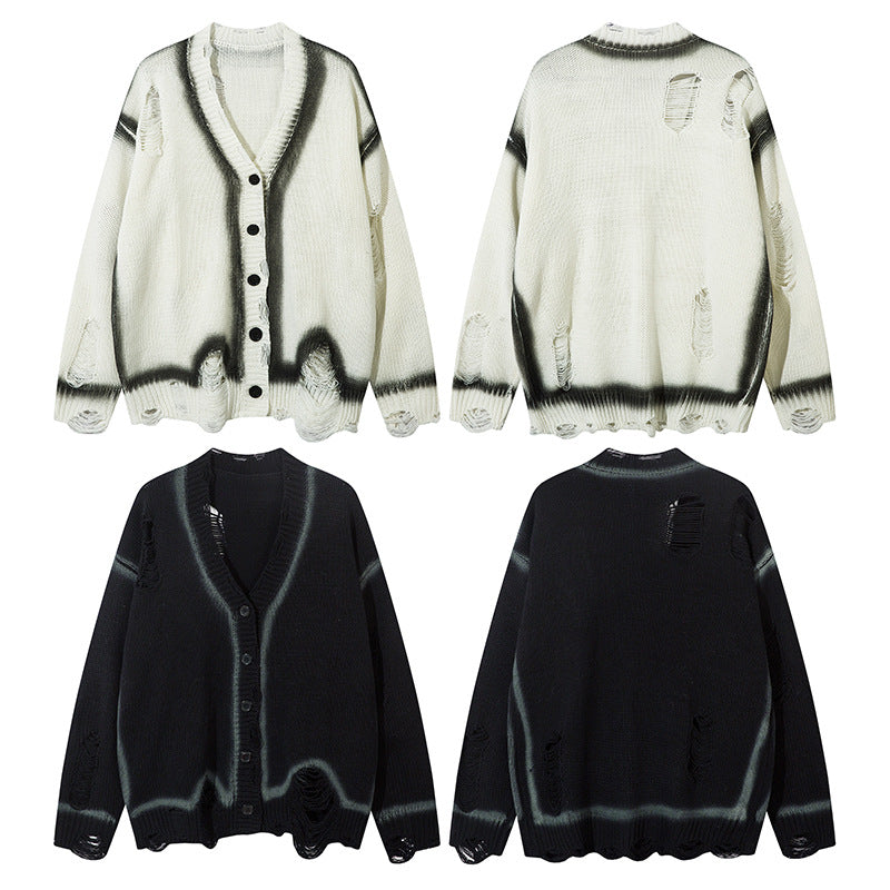 Zebra Print Oversize Knit Sweater WN11414