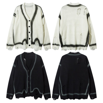 Zebra Print Oversize Knit Sweater WN11414