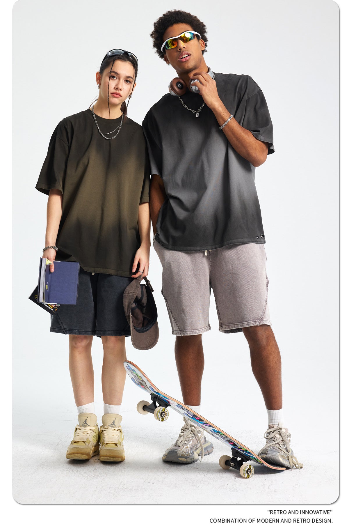 Spray Dye Washed Damage Short Sleeve T-Shirt WN16276