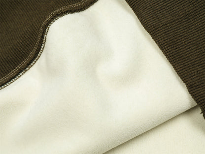 Camouflage Letter Embroidery Oversize Hoodie WN11519