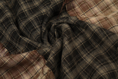 Plaid Washed Damage Long Sleeve Shirt WN25603
