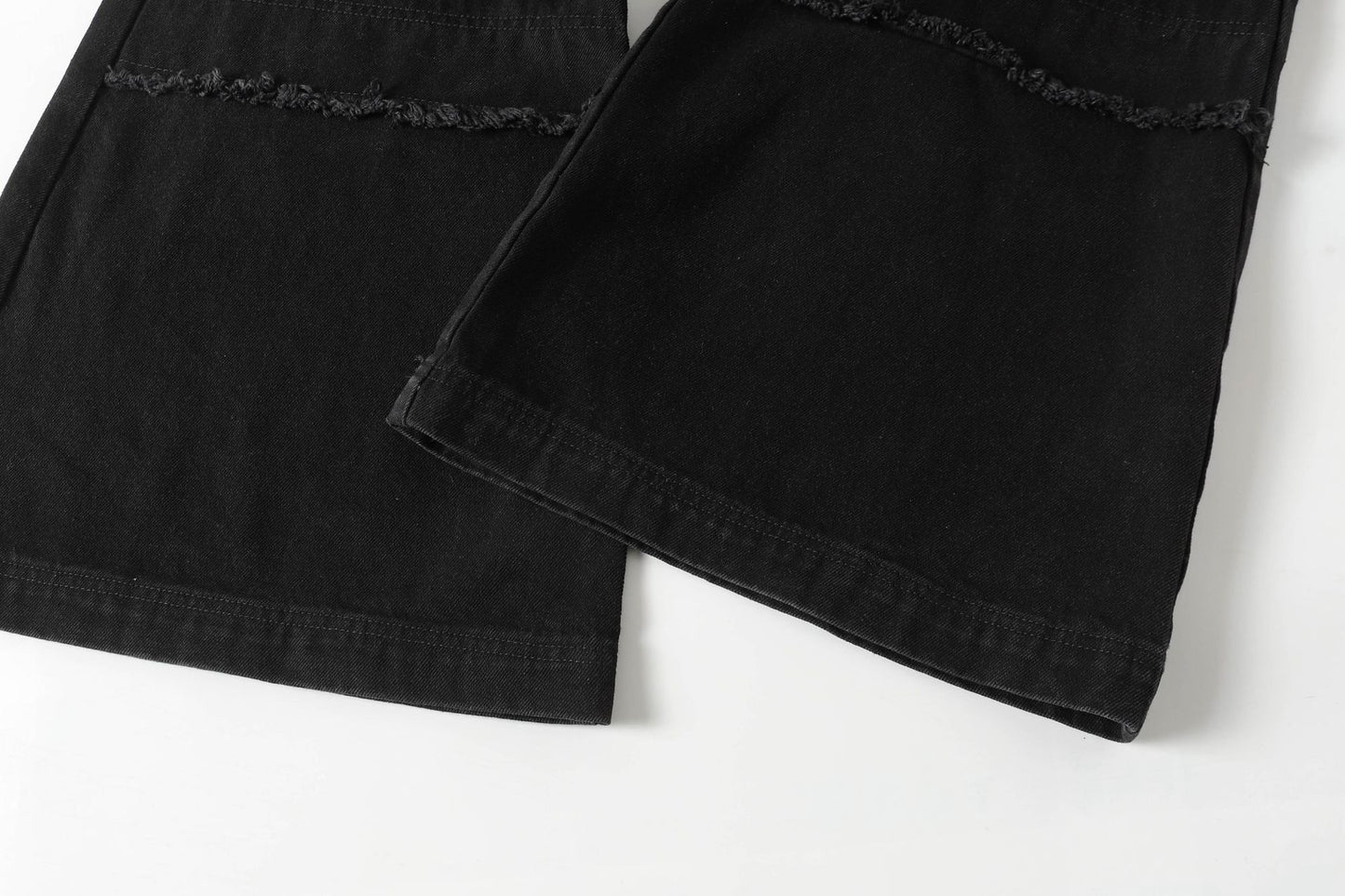 Raw Hem Wash Flare Denim Jeans WN16193