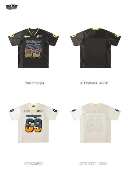 Number Print Flame Graphic Short Sleeve T-Shirt WN26514