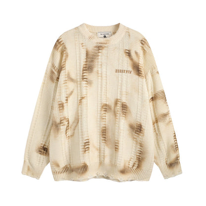 Damage Oversize Knit Sweater WN10915