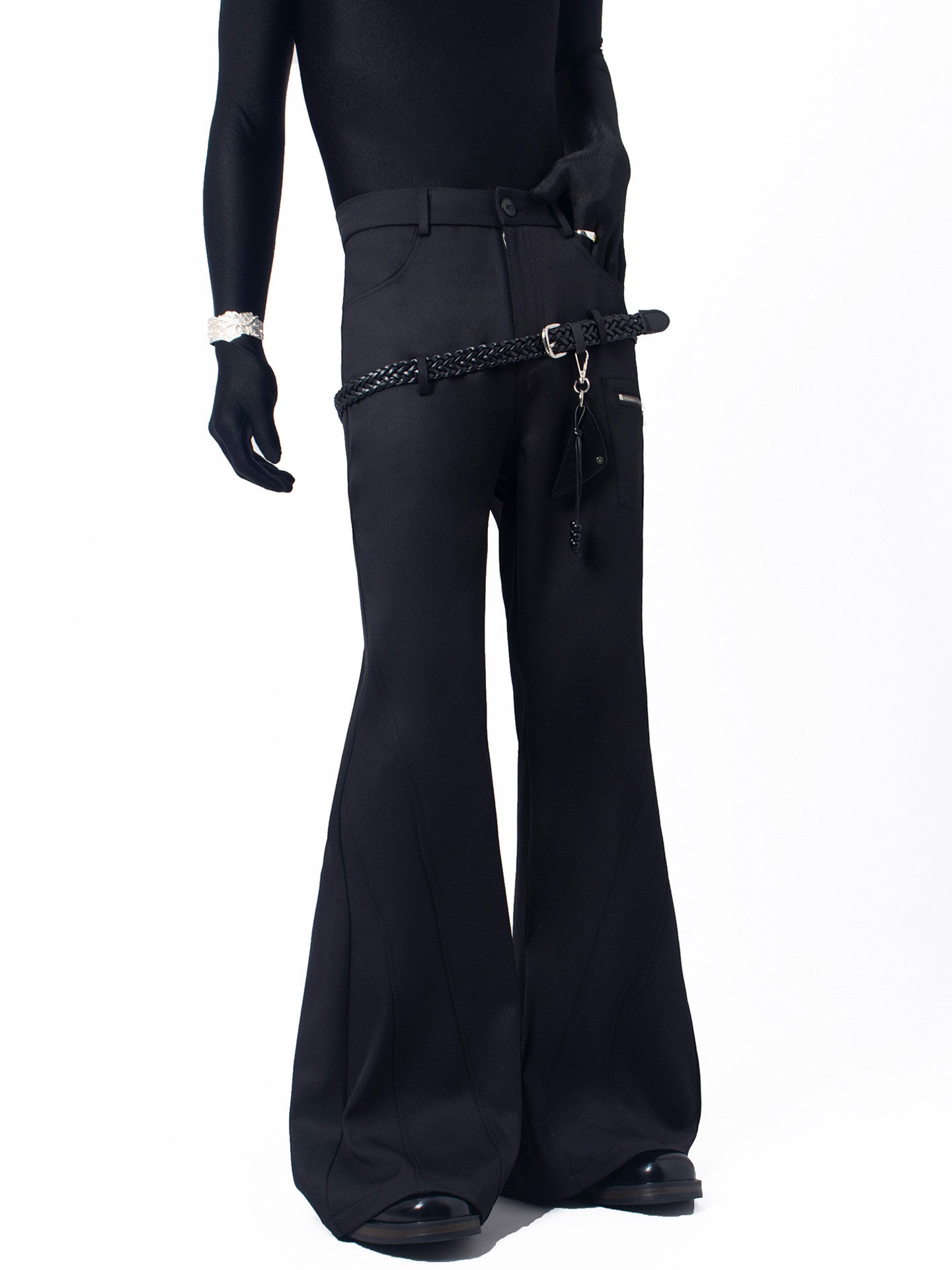 Belt Decor Flare Trousers WN23710