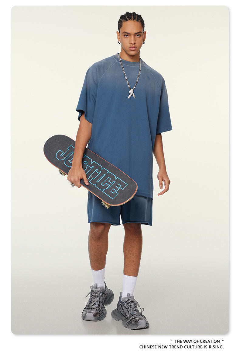 Washed Oversize Raglan-sleeve T-shirt WN6430