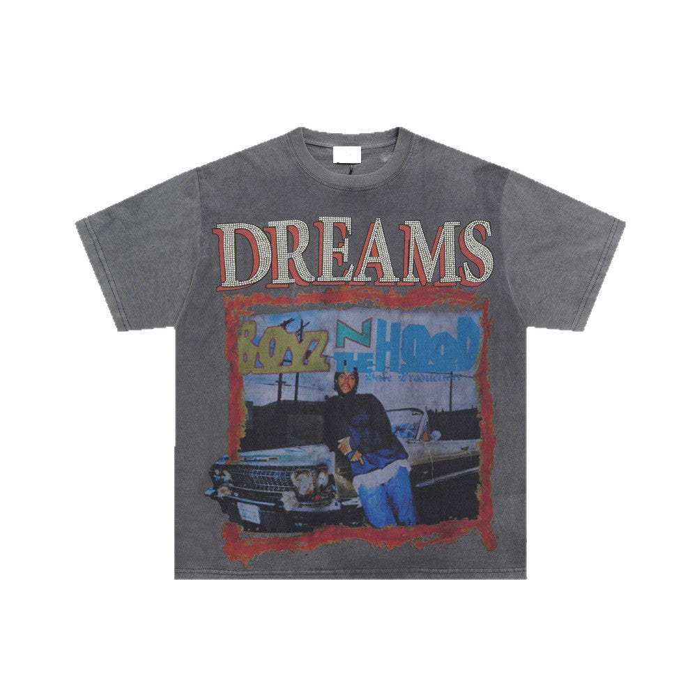 Letter Print Graphic Short Sleeve T-Shirt WN26509