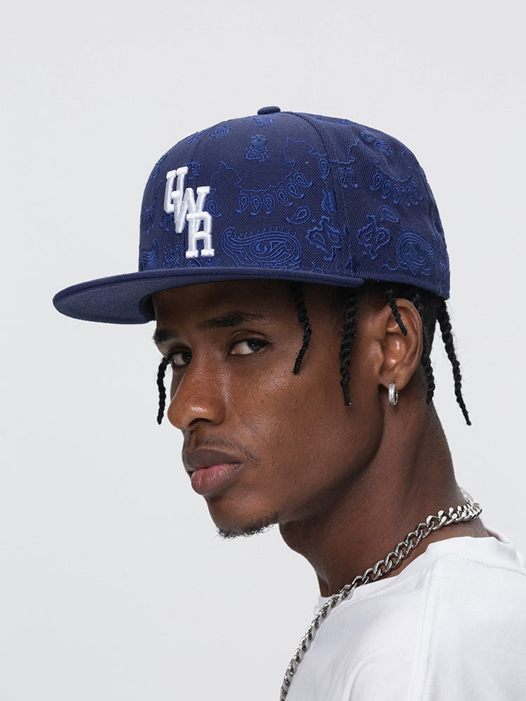 Embroidery Flat Brim Hat WN17745