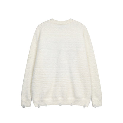 Butterfly Patchwork Embroidery Knit Sweater WN11539