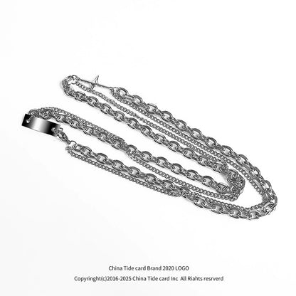 Double-Layer Chain Cross Necklace WN10312