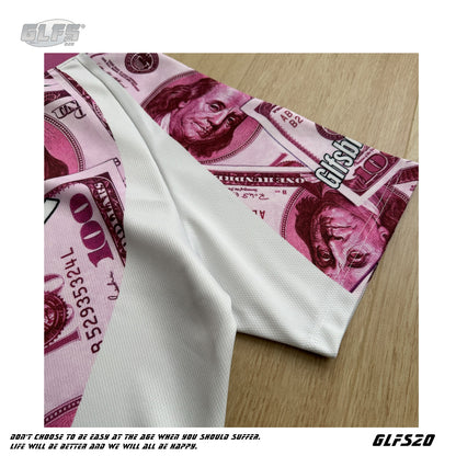 Sporty Graphic Print V-Neck Short Sleeve T-Shirt WN26450