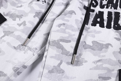 Camouflage Letter Print Cargo Pants WN26150