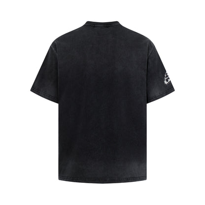 Washed Embroidery Short Sleeve T-Shirt WN25512