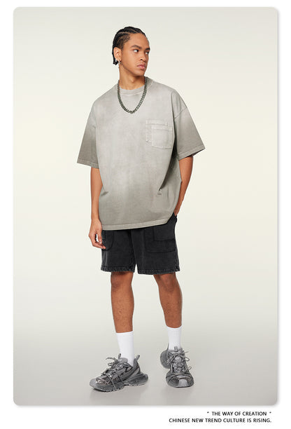 Washed Oversize Short-sleeve T-shirt WN6453