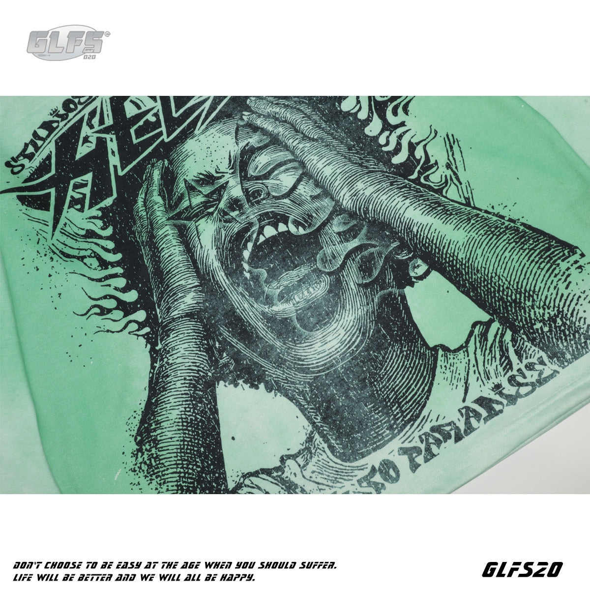 Artwork Face Graphic Long Sleeve T-Shirt WN26469
