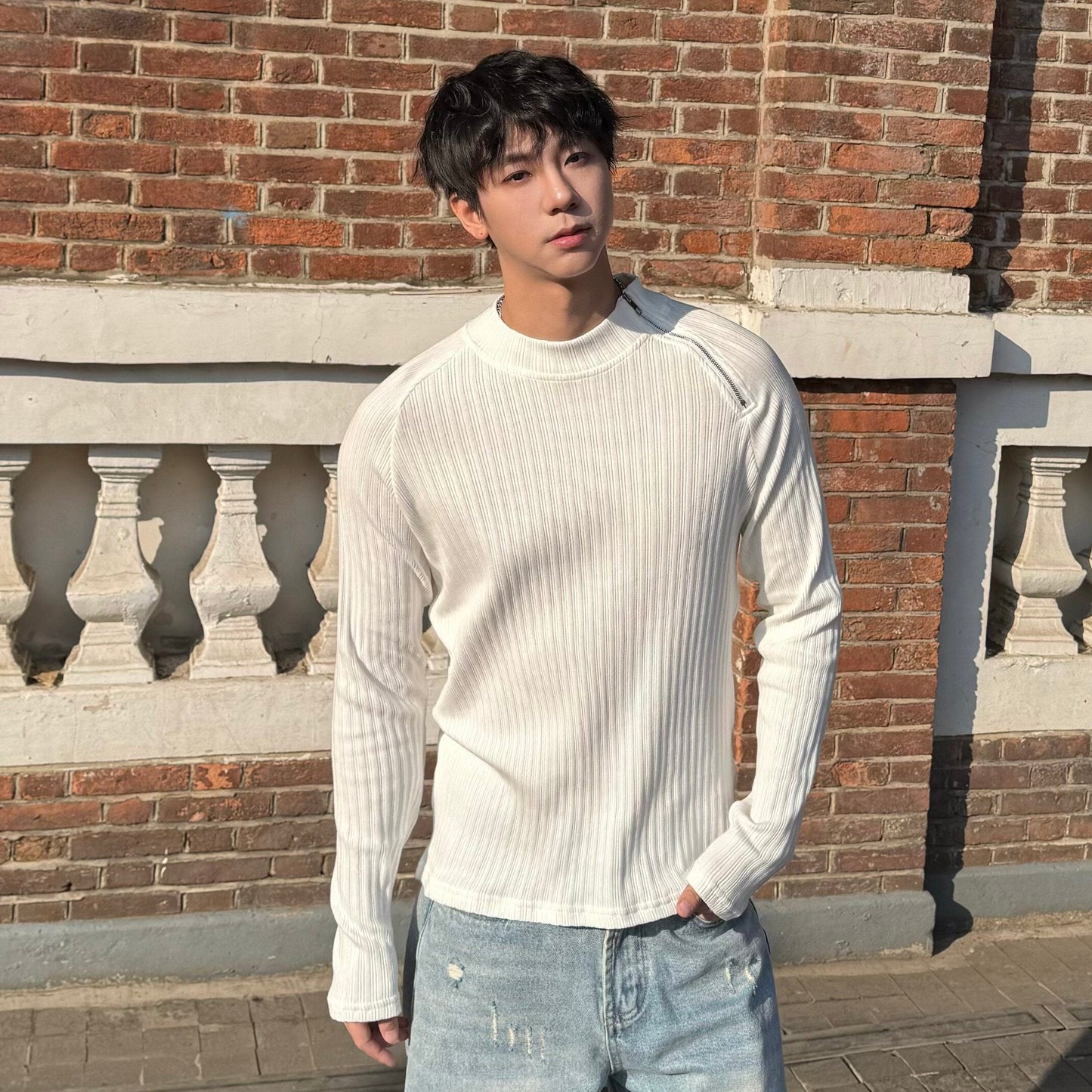 Rib Raglan Long Sleeve T-Shirt WN25189