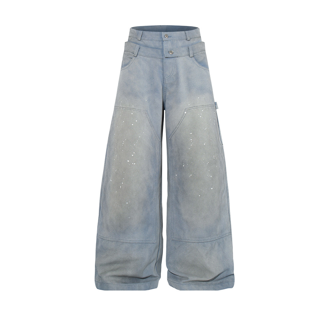 Paint Splatter Wash Wide Leg Pants WN23593