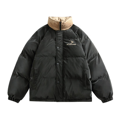 Corduroy Neck Oversize Puffer Jacket WN10407