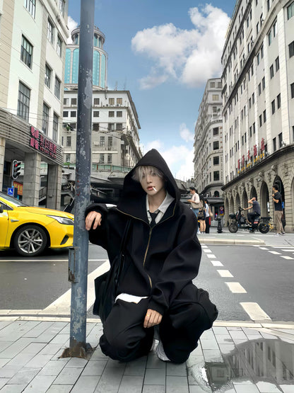 Heavyweight Oversize Hoodie & Wide Leg Pants Setup WN19865