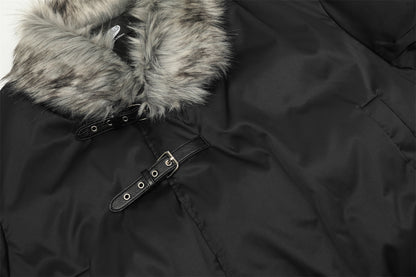 Fake Fur Neck Short Puffer Jacket WN10986