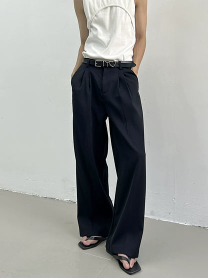 Plan High Waist Wide-Leg Straight Trousers WN7422