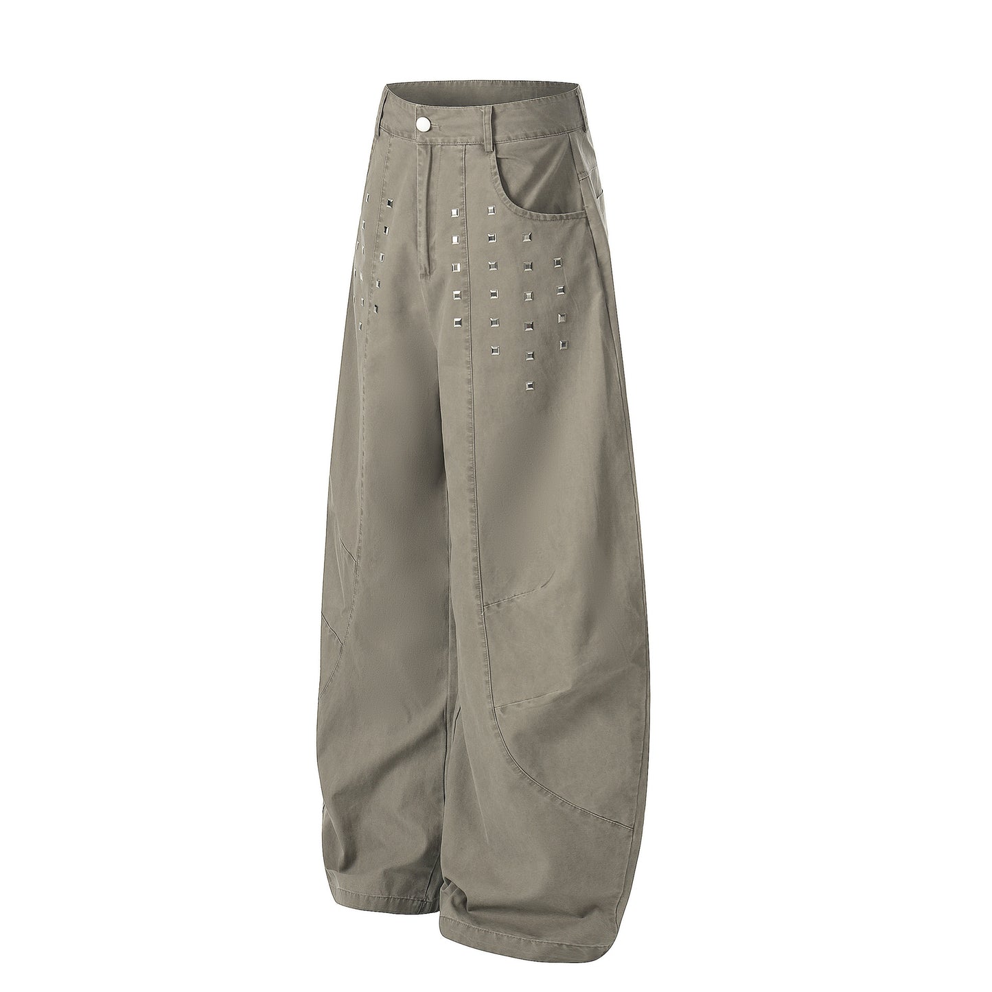 Studs Detail Wide Leg Pants WN25433