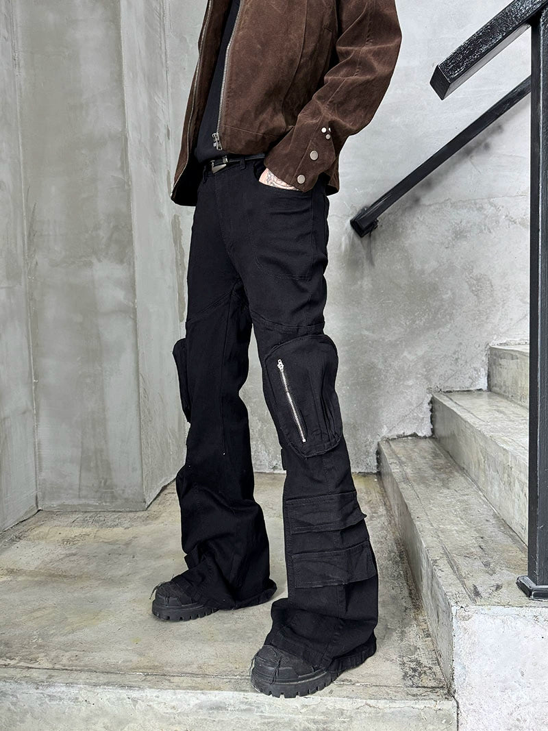 Multi-Pocket Flare Cargo Pants WN21170
