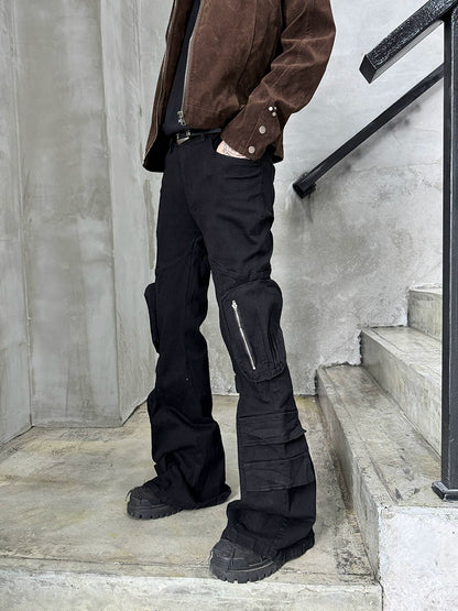 Multi-Pocket Flare Cargo Pants WN21170