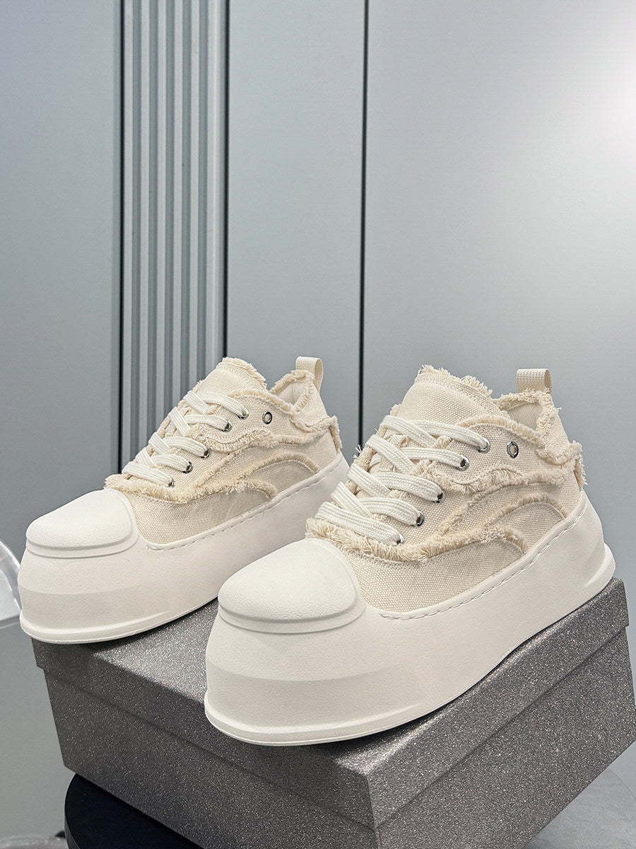 Fray Panel Chunky Sole Sneakers WN24573