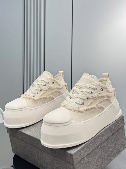 Fray Panel Chunky Sole Sneakers WN24573