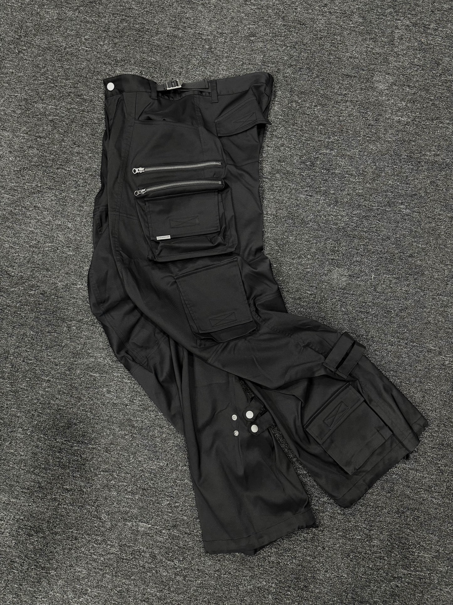 3D Cut Pocket Cargo Wide Leg Pants WN17717