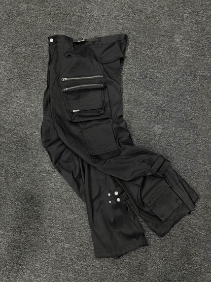 3D Cut Pocket Cargo Wide Leg Pants WN17717