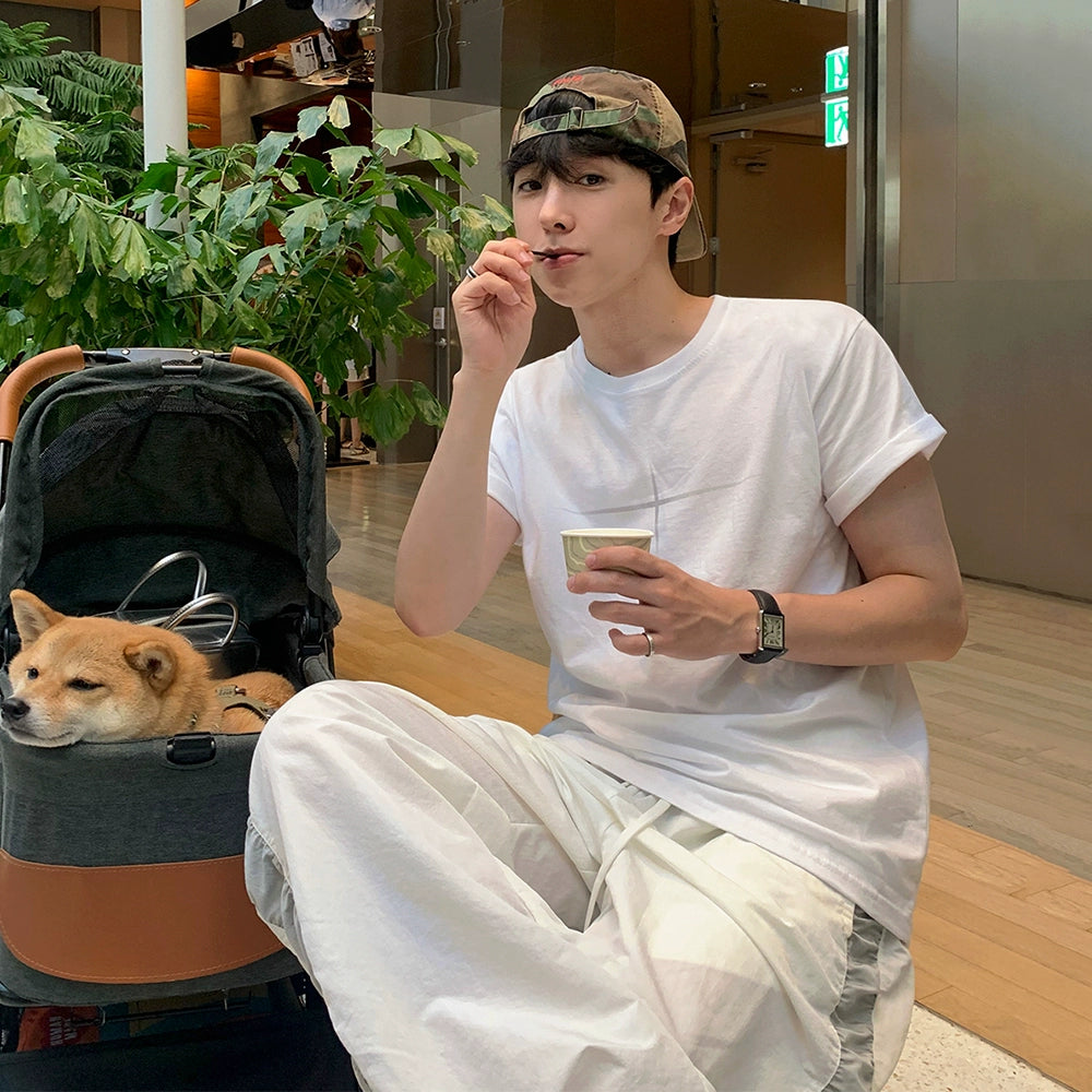 Print Design Short Sleeve T-Shirt WN20261