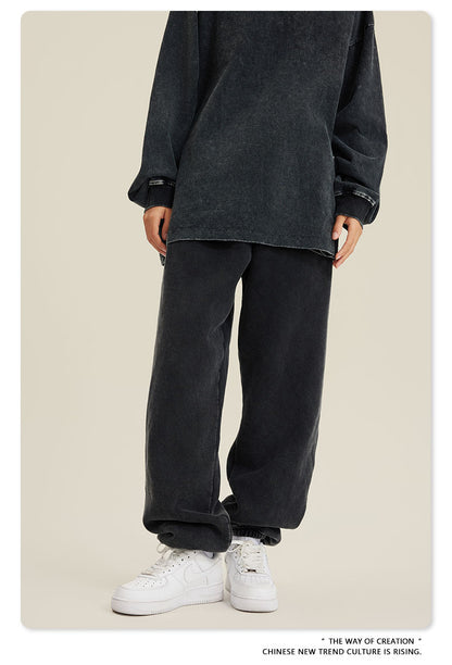 Wide-leg Washed Sweatpants WN6462