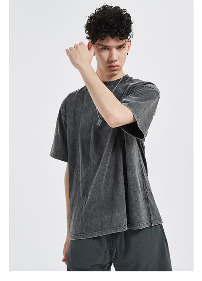 Vintage Dyed Oversize Short-sleeve T-shirt & Vintage Dyed Short Sweatpants Setup WN6631