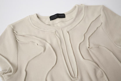 Washed Deconstruction Layered Short Sleeve T-Shirt WN25810