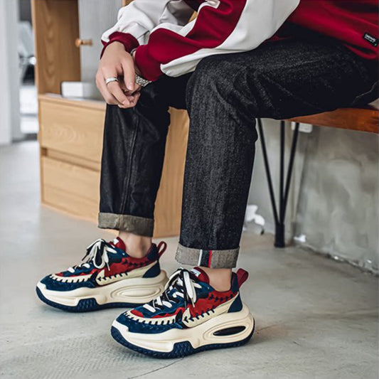 Mesh Panel Chunky Sole Sneakers WN23341