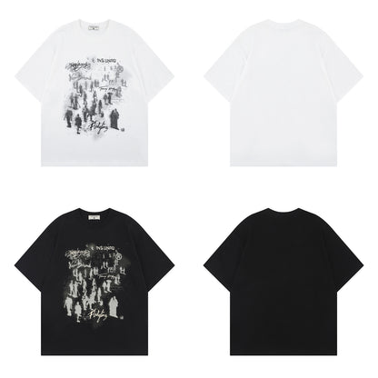 Graphic Letter Short Sleeve T-Shirt WN26763