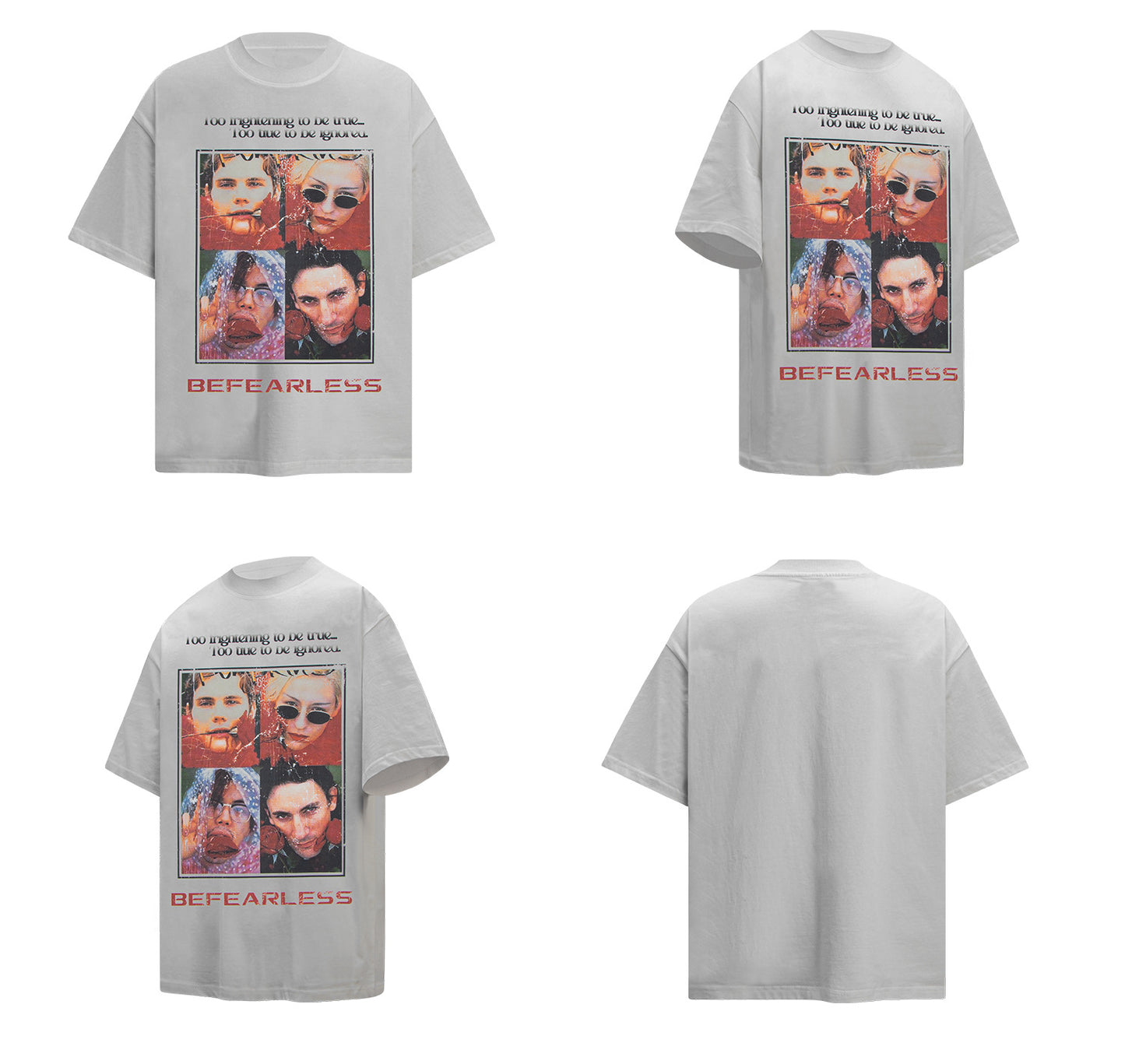 Portrait Letter Print Short Sleeve T-Shirt WN26184