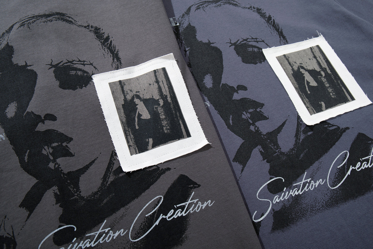 Portrait Letter Print Short Sleeve T-Shirt WN25459