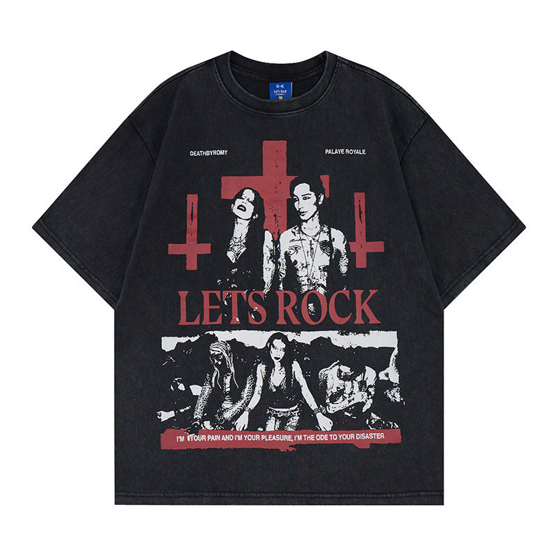 Graphic Letter Print Short Sleeve T-Shirt WN25520