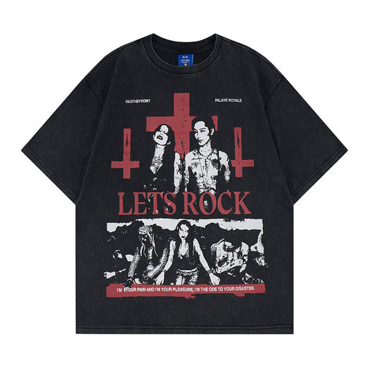 Graphic Letter Print Short Sleeve T-Shirt WN25520