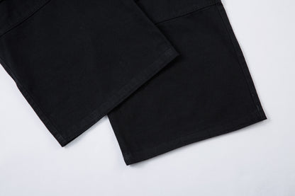 Studs Accent Design Wide Leg Denim Jeans WN18571