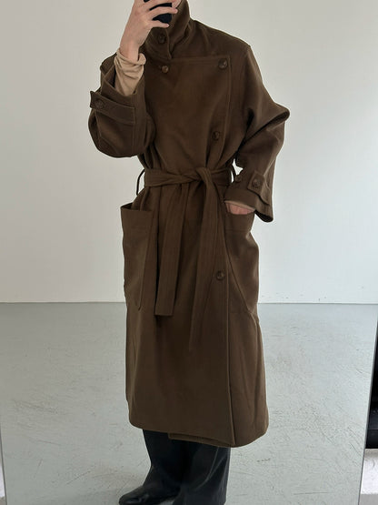 Stand Neck Oversize Coat WN21497