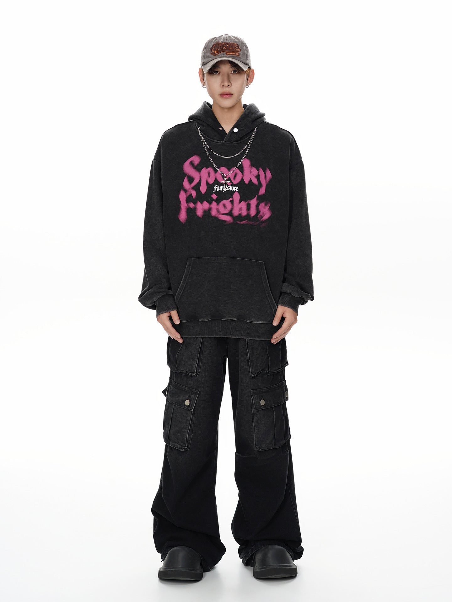 Letter Print Pullover Hoodie WN11208