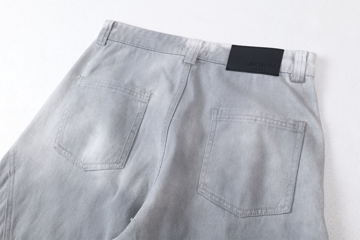 Washed Deconstructed Wide Leg Pants WN23036