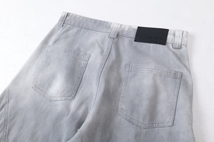 Washed Deconstructed Wide Leg Pants WN23036