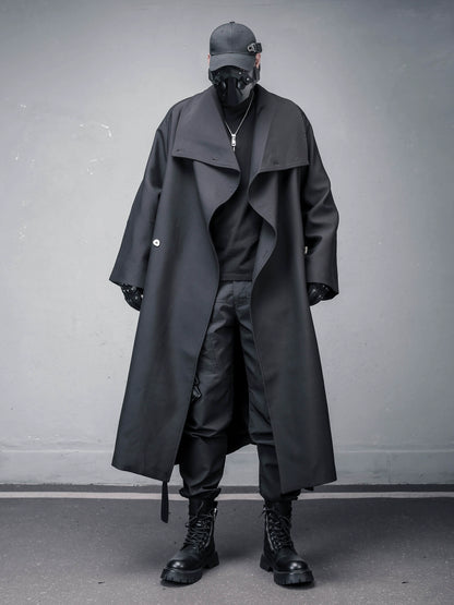 Avant-Garde Tailored Belted Design Oversize Coat WN22453